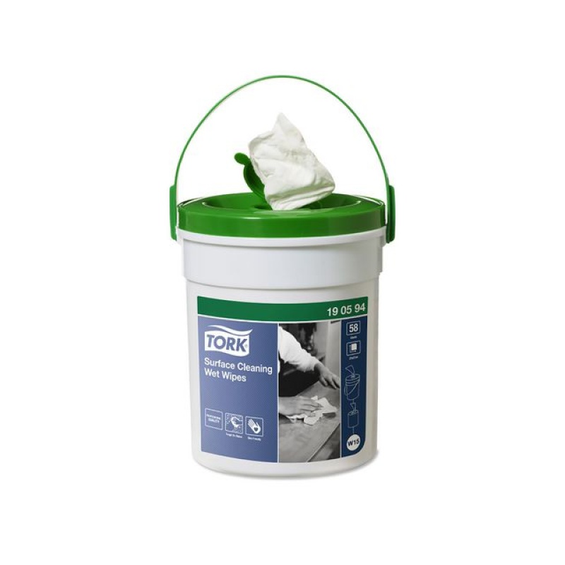 Reinigingsdoek Tork W15 wet wipe/ds58vel