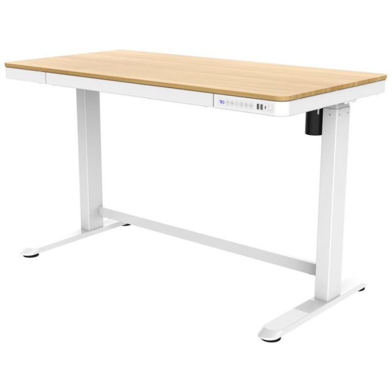 Bureau 120x60cm, Eiken kunststof, Wit