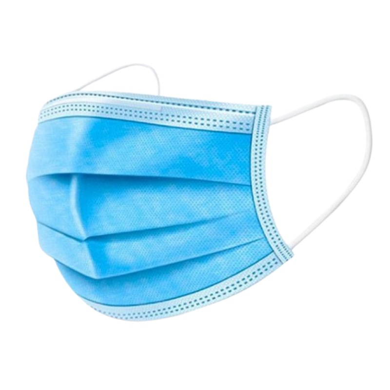 Mondmasker single use typ1 blauw/pk50