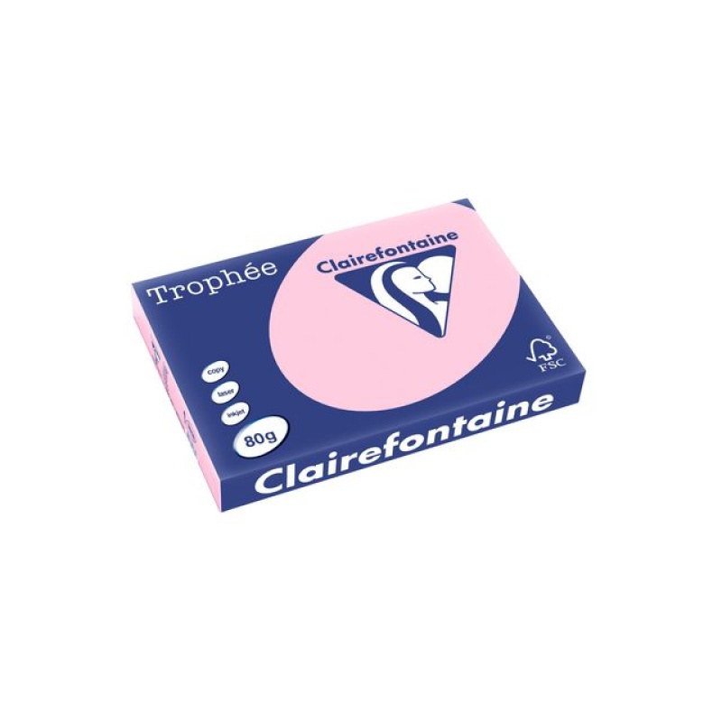 Papier Trophée A3 80g rose/pk500v