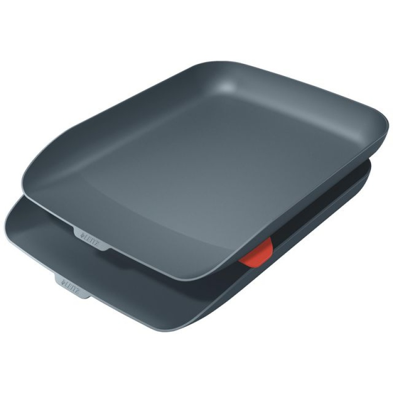 Brievenbak Cosy A4 fluweel grijs/set 2
