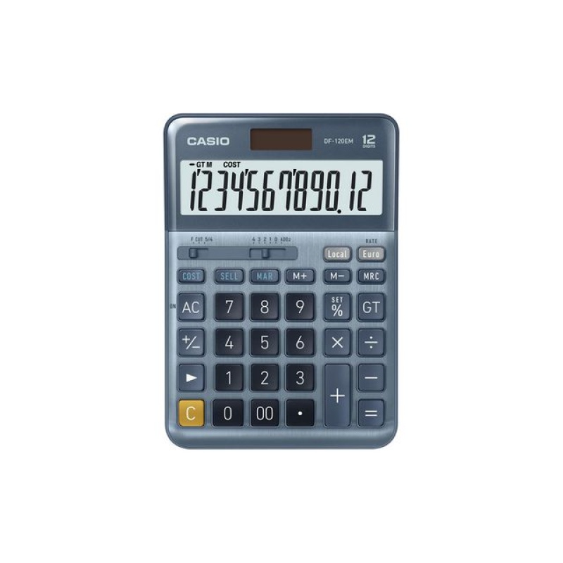 Rekenmachine Casio DF-120EM blauw