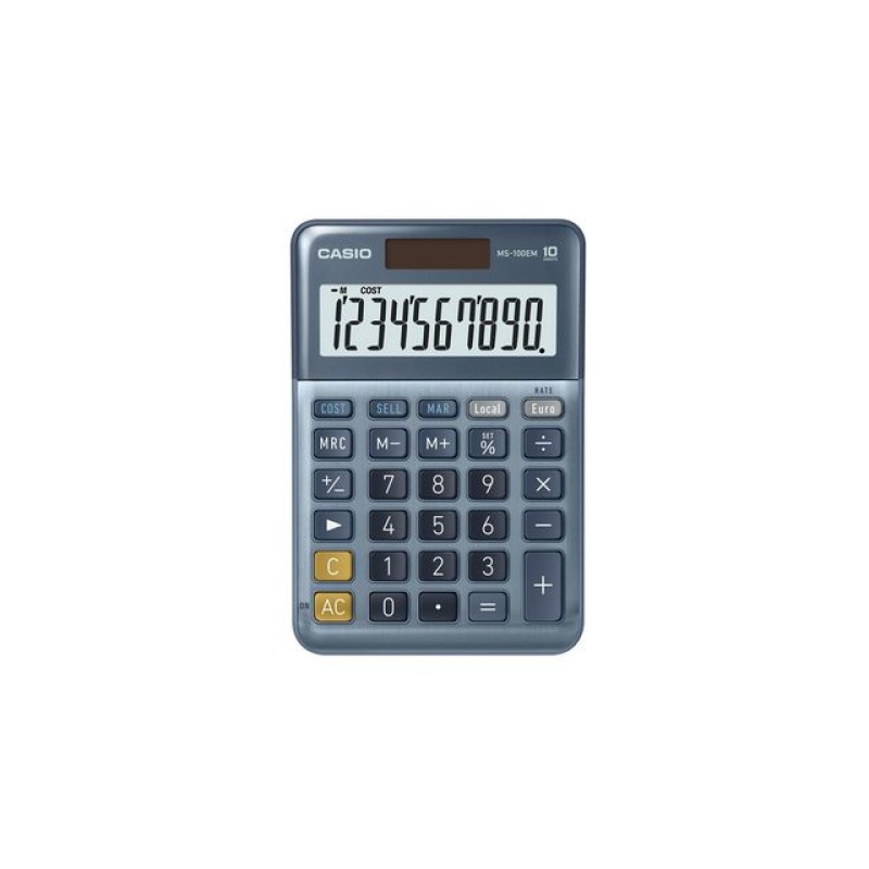 Rekenmachine Casio MS-100EM blauw
