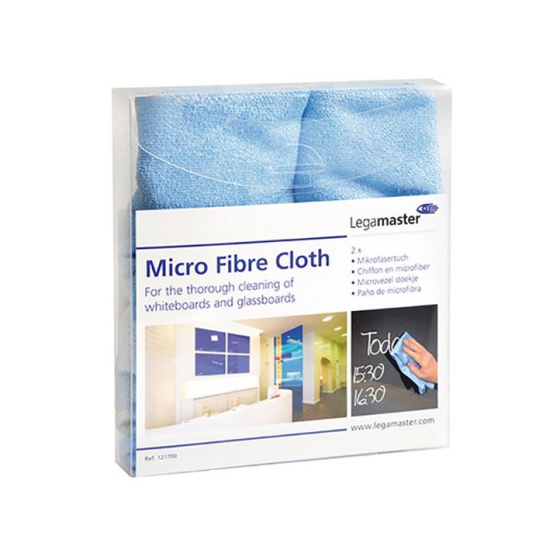 Microvezeldoek Lega 40x40cm blauw/p2