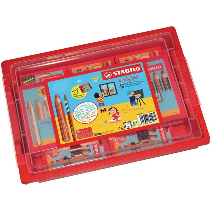 Waspotlood Stabilo Woody assorti/pak 48