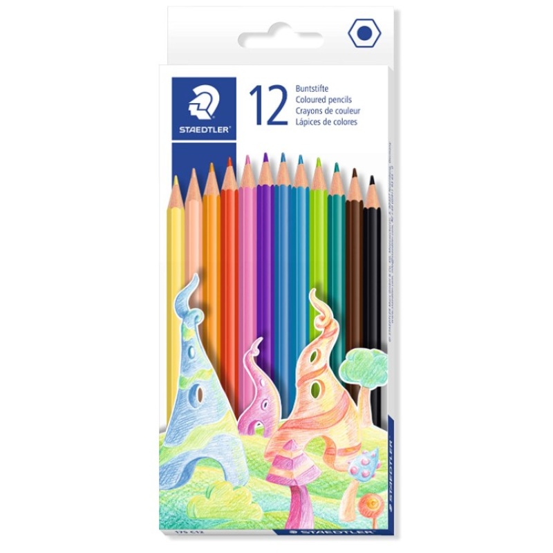 Kleurpotlood Staedtler dun ass./pk12
