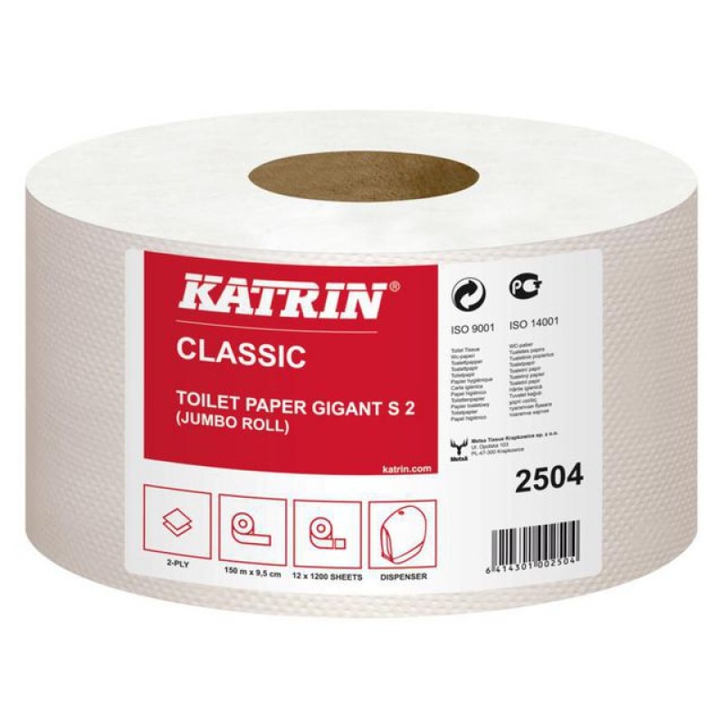 Toiletpapier Katrin 2L 150m wit/pk12