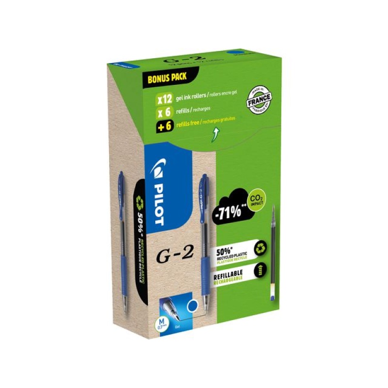 Gelpen Pilot Greenpack G2 M blauw/12+12