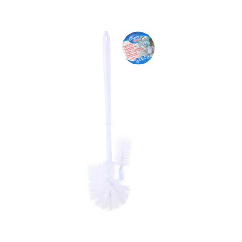 Toiletborstel m/randreiniger 37cm PP