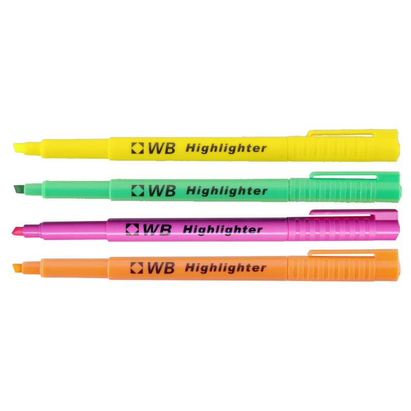 Tekstmarker WB assorti/pk 4