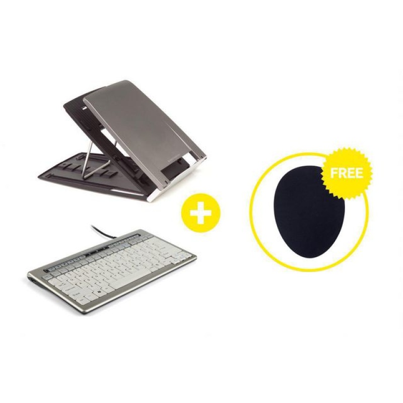 Toetsenbord B&E US/EUR + Laptopstand