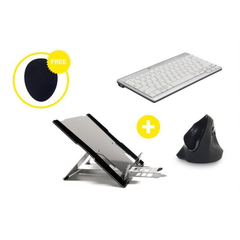 Toetsenbord B&E US prof +muis +stand
