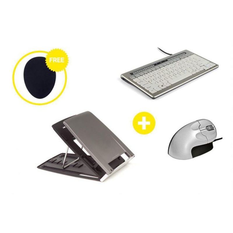 Toetsenbord B&E US +muis +Laptopstand