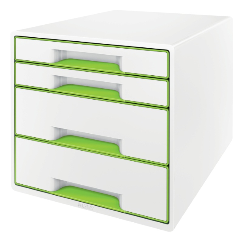 Leitz WOW desk cube 4D wit/groen