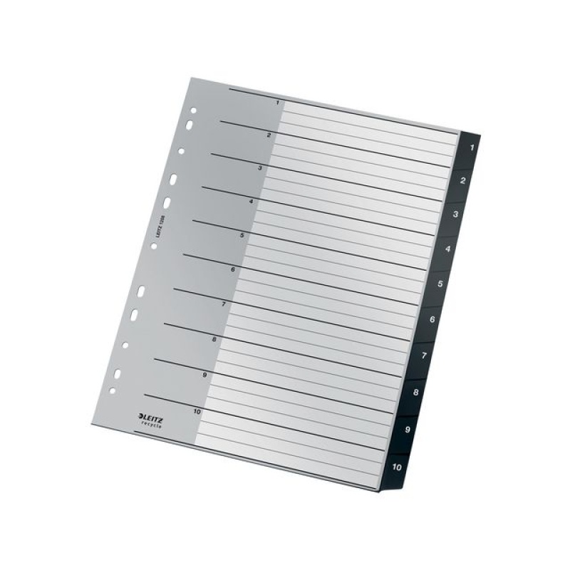 Tabblad recycled A4XL 11R PP 1-10 zw/s10