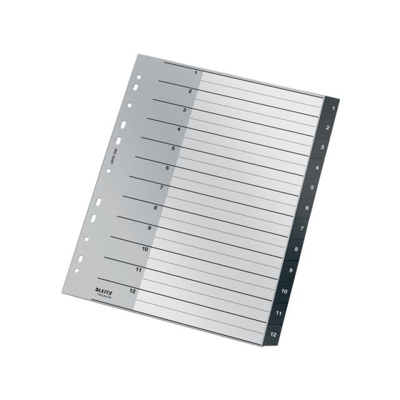 Tabblad recycled A4XL 11R PP 1-12 zw/s12