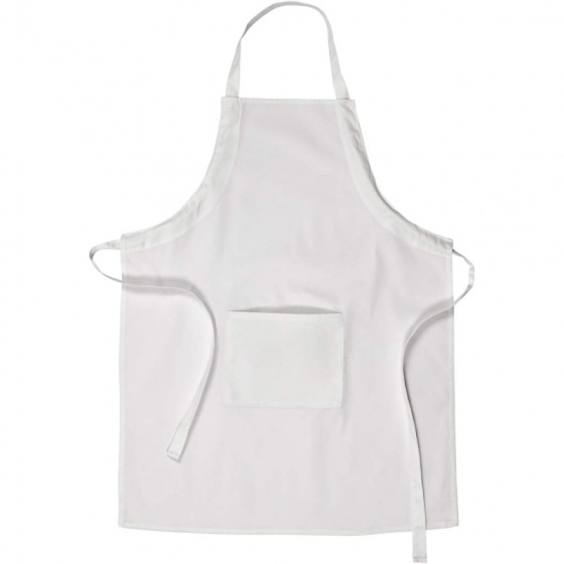 Schort L84cm B65cm M-XL m/zak 210g wit