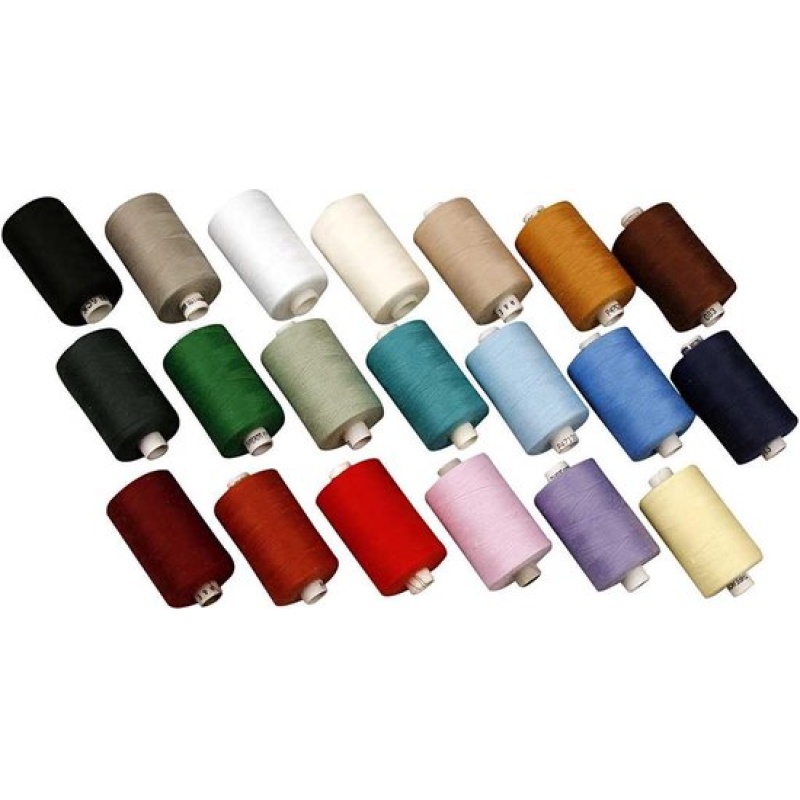 Naaigaren polyester assorti/pk20rl