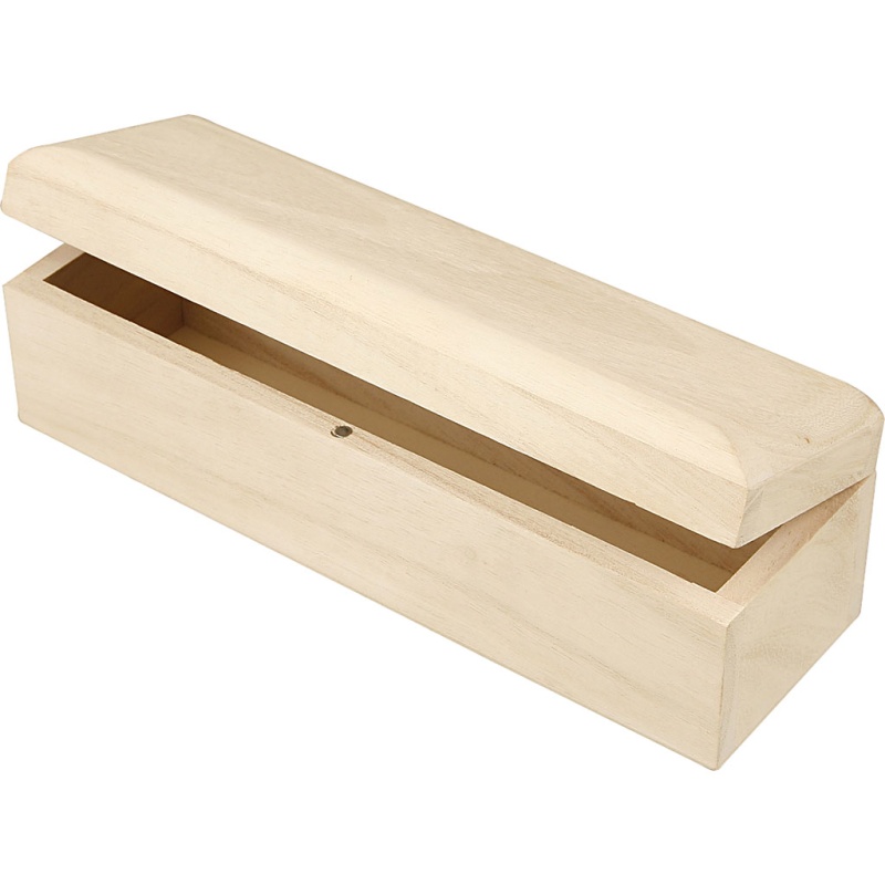 Kist 20x6x6cm hout m/sluiting magn.