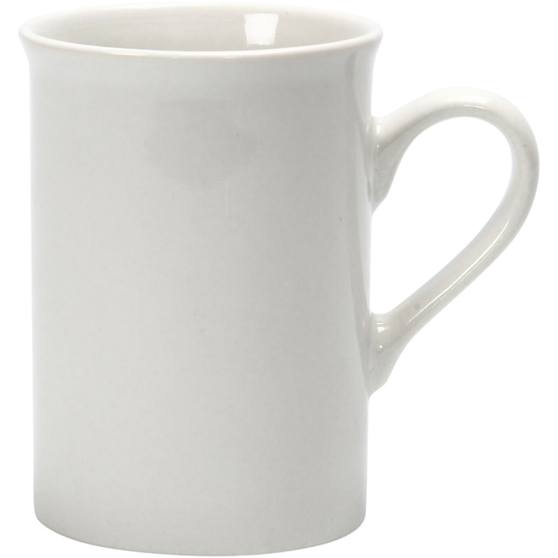 Mok H10cm D7,4cm porselein wit