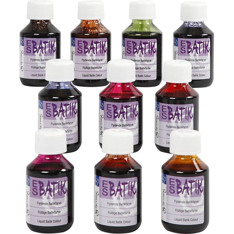 Textielverf batik assorti/pk10x100ml