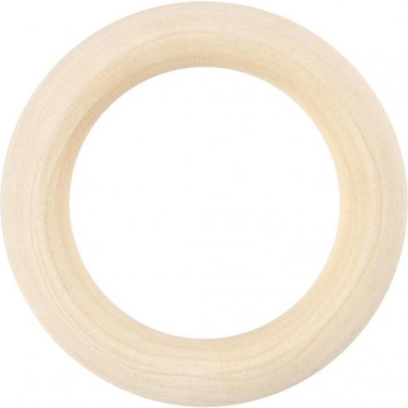 Gordijnring D55mm binnenmt 37mm hout/pk6