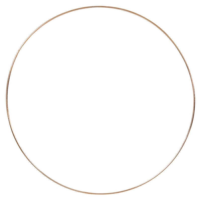 Draadring D30cm dikte 3mm metaal goud