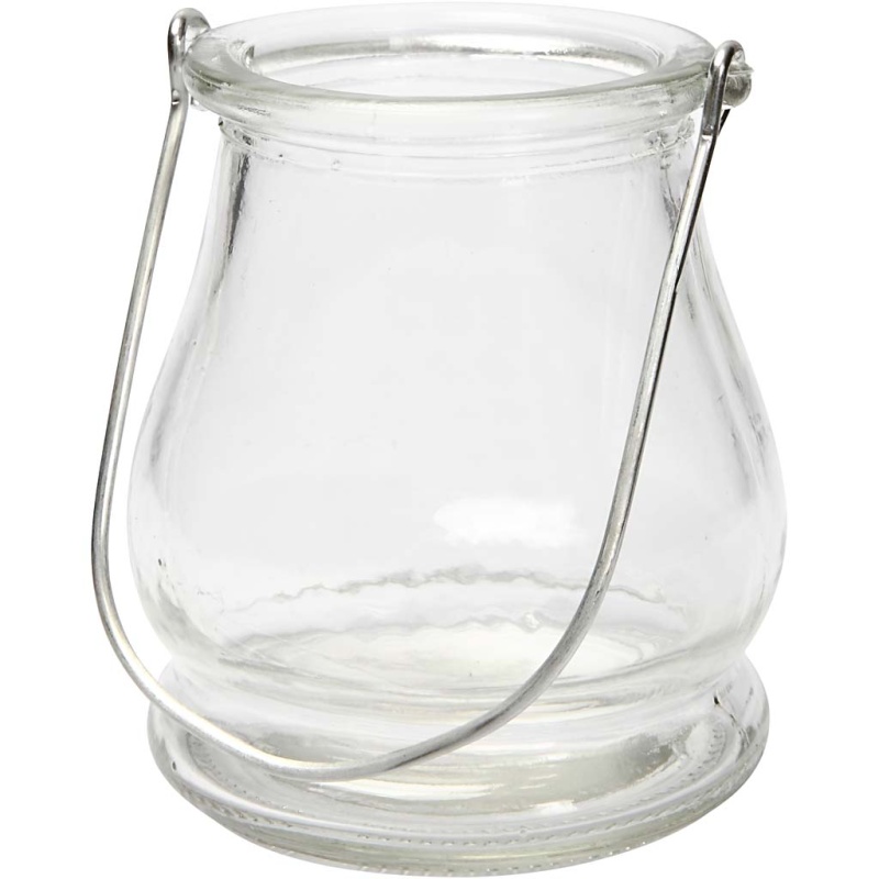 Lantaarn H10cm D9cm glas/pk12