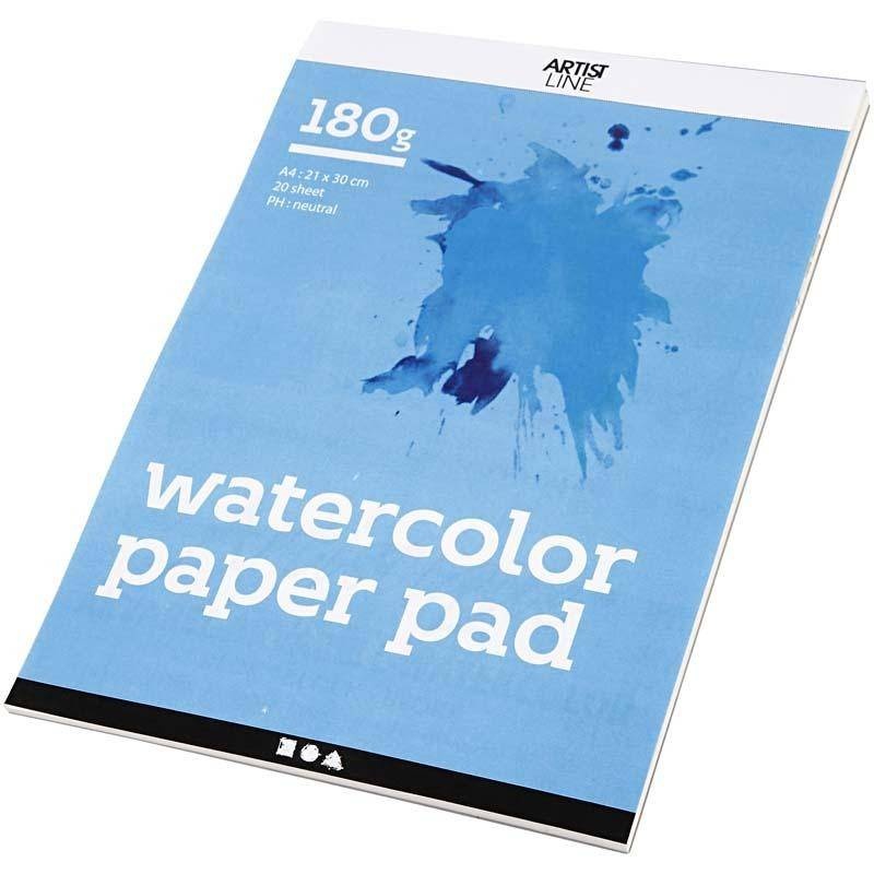 Aquarelblok A4 180g wit/bl20v