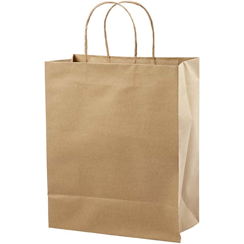 Zak papier 33x26x13cm m/hengsels br/pk10