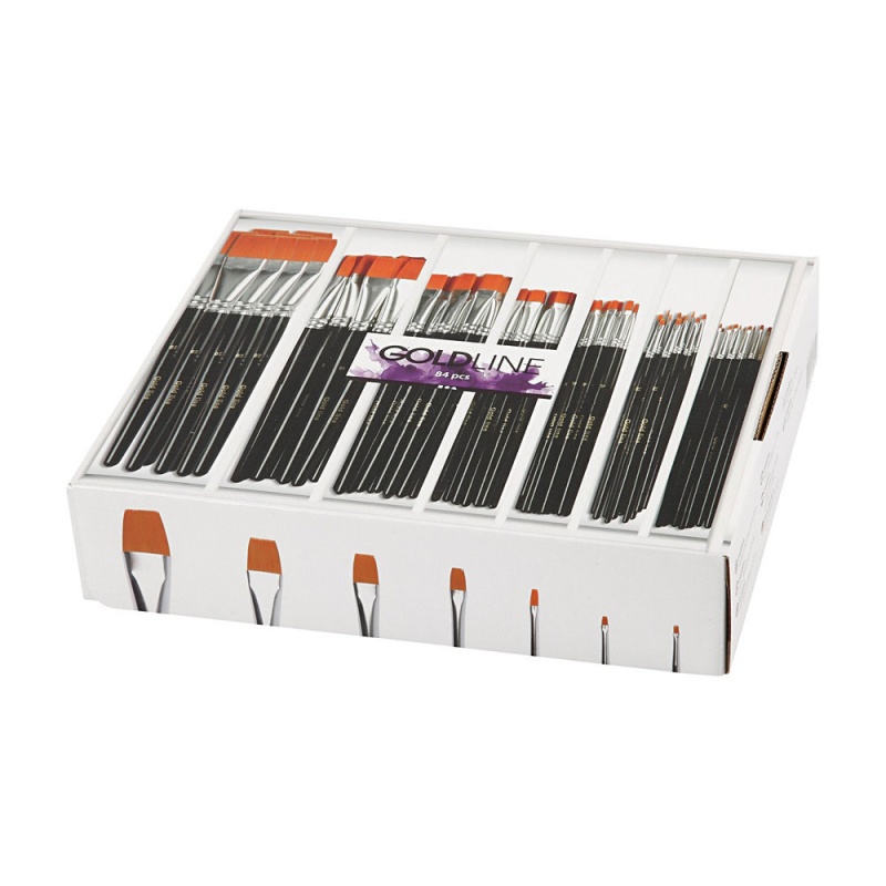 Penseel Gold Line plat assorti/ds84