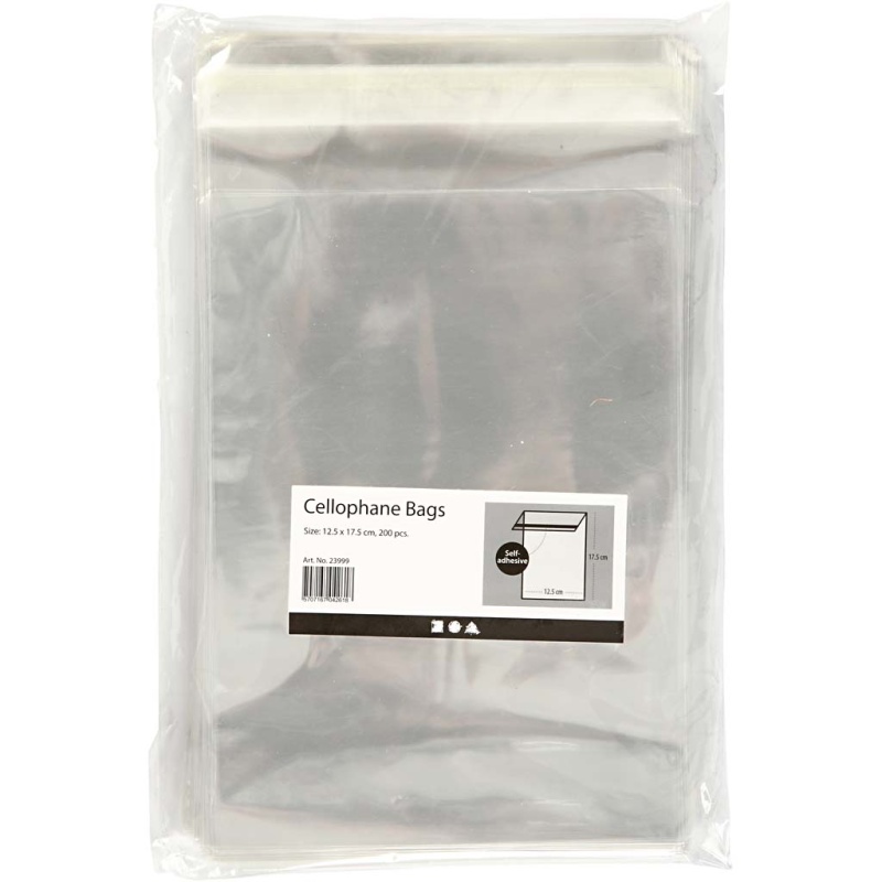 Zakje cellofaan 173x123mm 25my/pk200