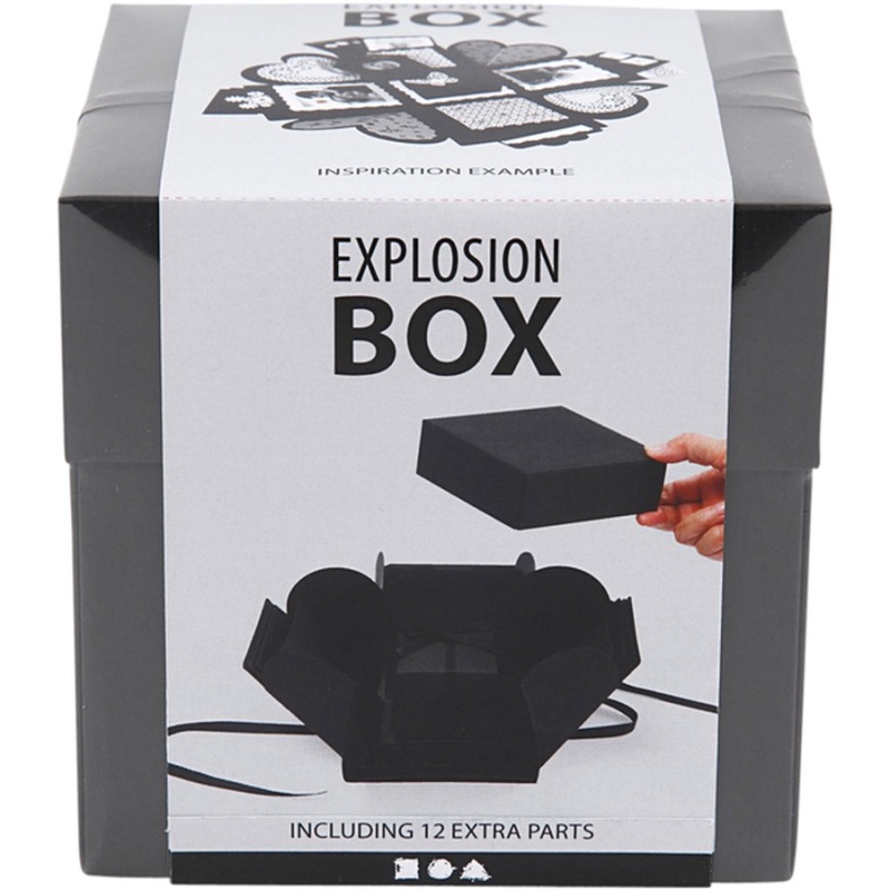Geschenkdoos Expl. 7x7x7,5+12x12x12cm zw