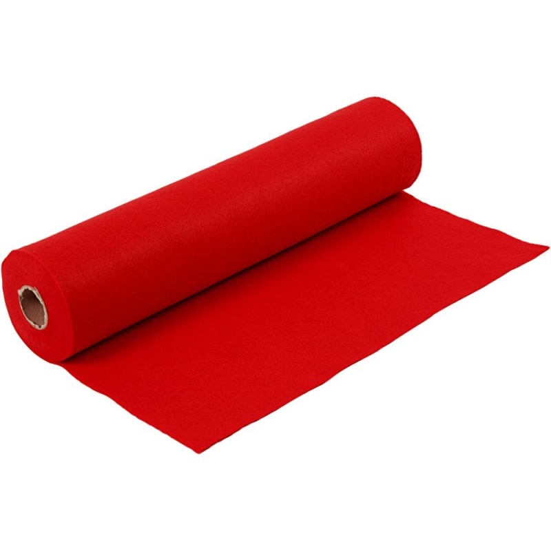 Hobbyvilt B45cm dikte 1,5mm rood/rl5m