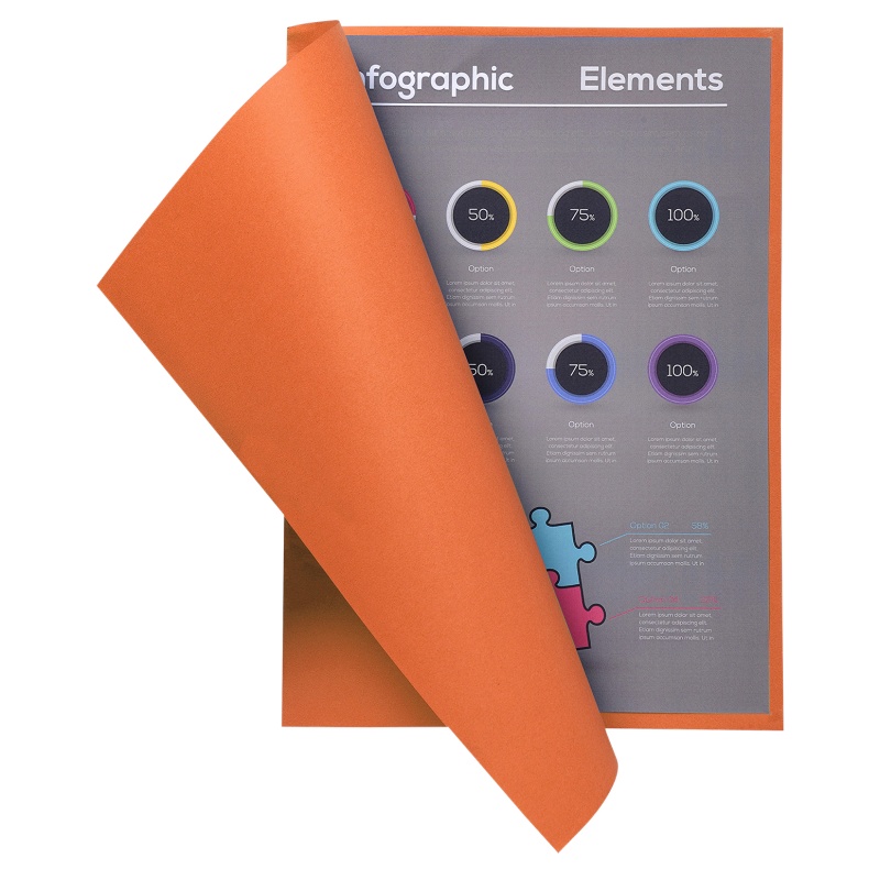 Vouwmap Flash A4 80g oranje/pak100