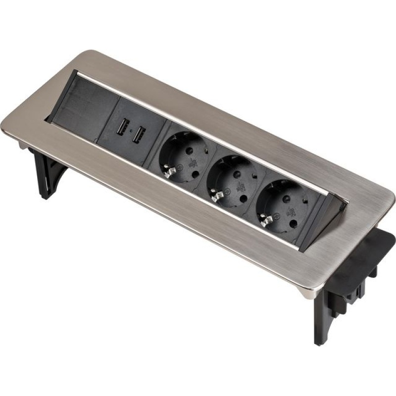 Stekkerdoos Indesk power 2usb 3-voud