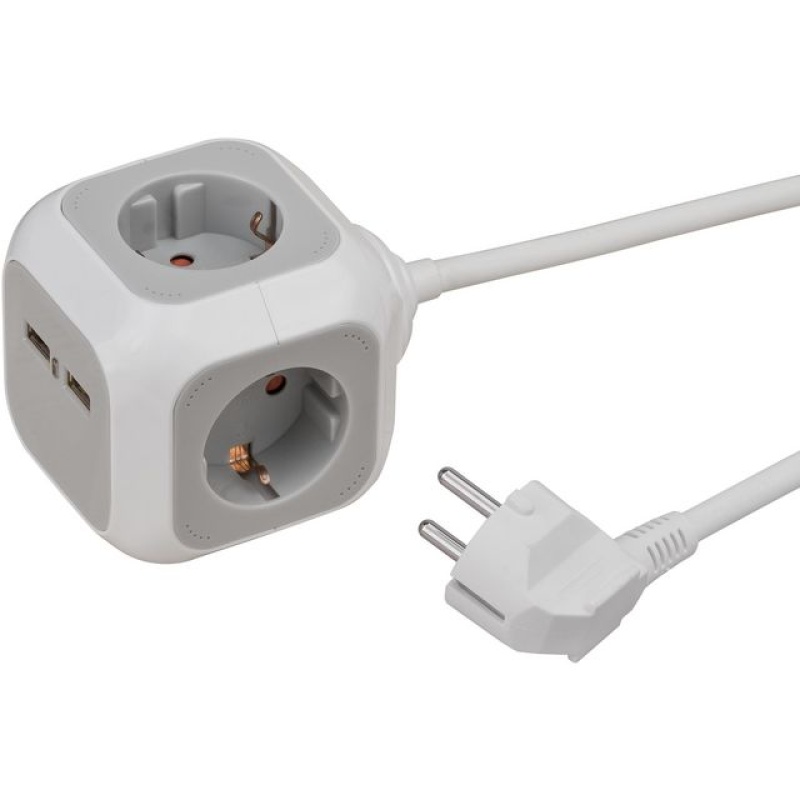 Stekkerblok usb 4-voudig 1,4m