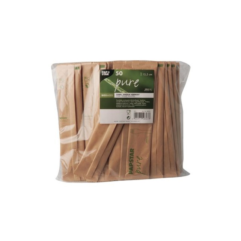 Vork hout pure 15,5cm pst verpakt/pk50