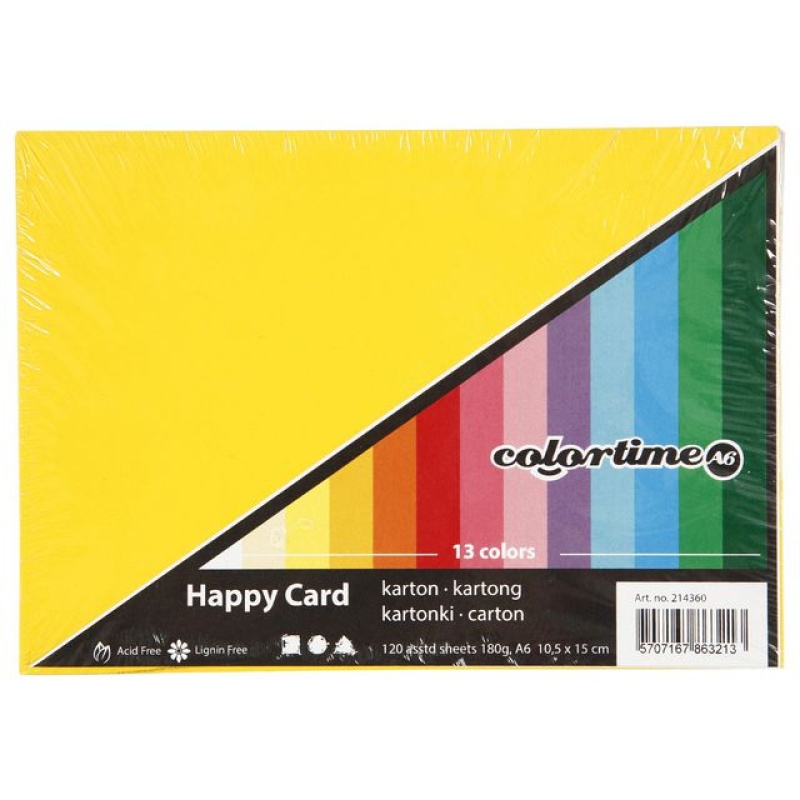 Karton Colortime A6 180g lente/pk 120v