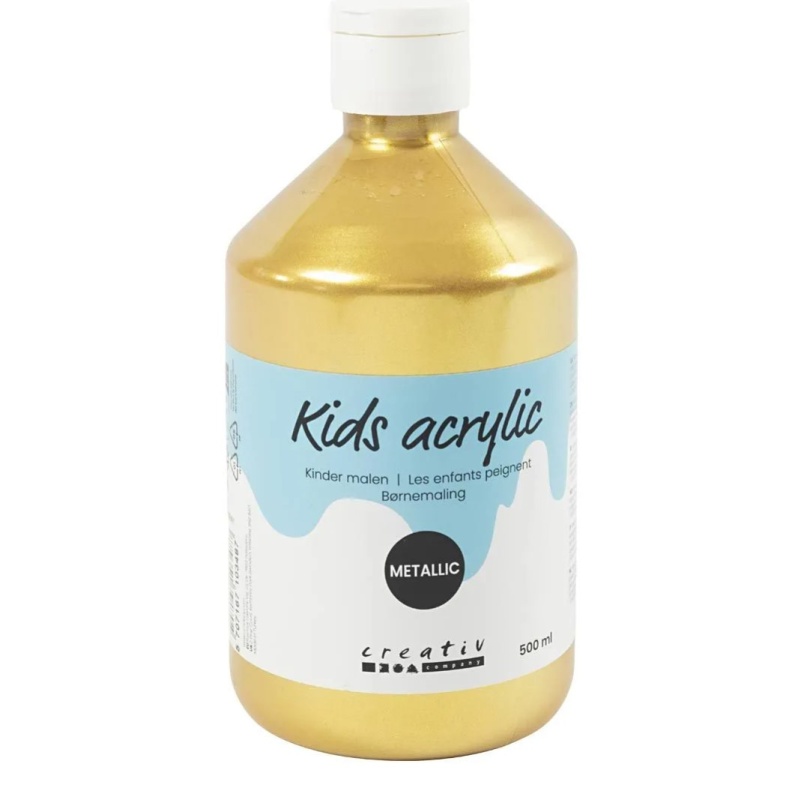 Acrylverf Acolor metallic goud/fl500ml