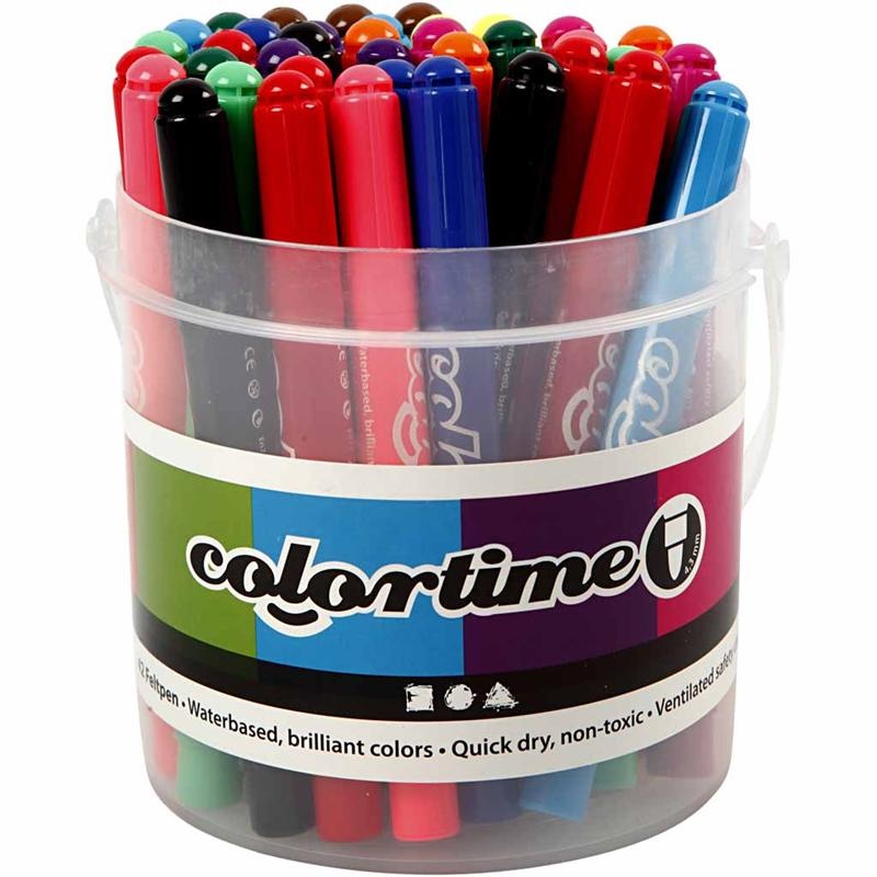 Viltstift Colortime 5mm assorti/pk42