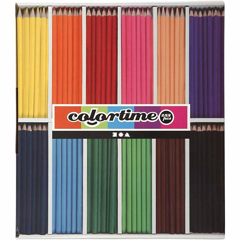 Kleurpotlood Colortime 3mm ass/ds12x24