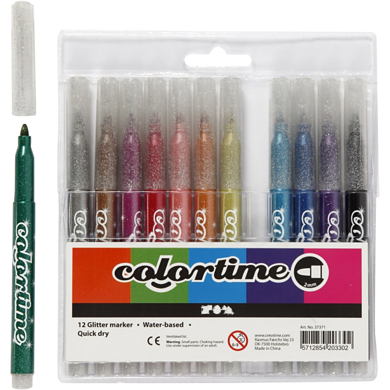 Gliterstift Colortime 4,2mm ass/pk12