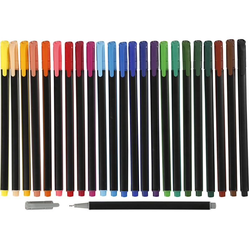 Fineliner Colortime 0,6-0,7mm ass/pk24