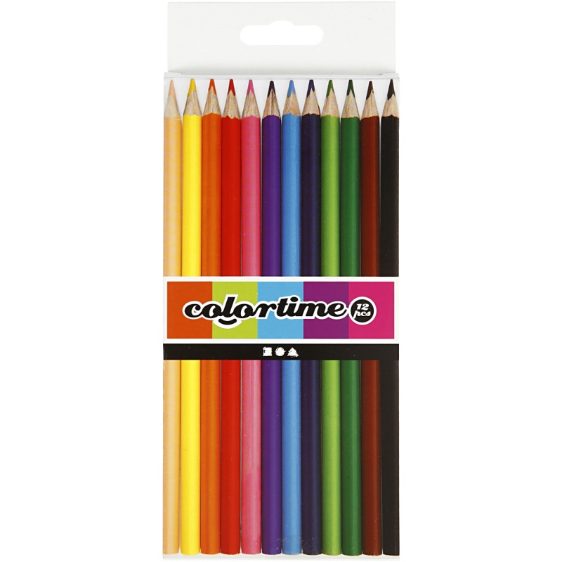 Kleurpotlood Colortime 3mm ass/pk12