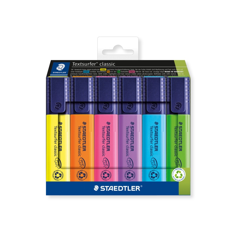 Tekstmarker Textsurfer 364 assorti/pk6