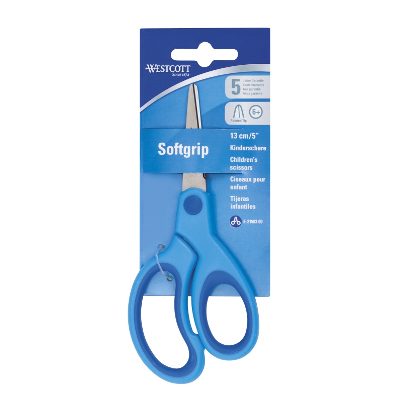 Schaar Westcott Kids Softgrip 13cm blauw