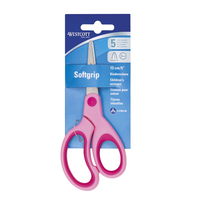 Schaar Westcott Kids Softgrip 13cm roze