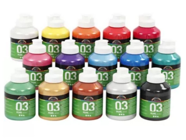 Acrylverf Acolor metallic ass/pk15x500ml