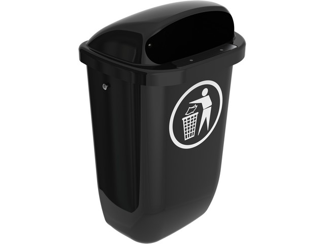 Afvalbak buiten 50ltr antraciet